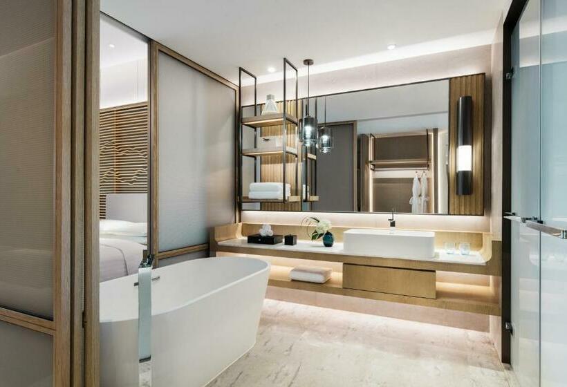 스탠다드 룸 킹사이즈 침대, Shenzhen Marriott Hotel Golden Bay