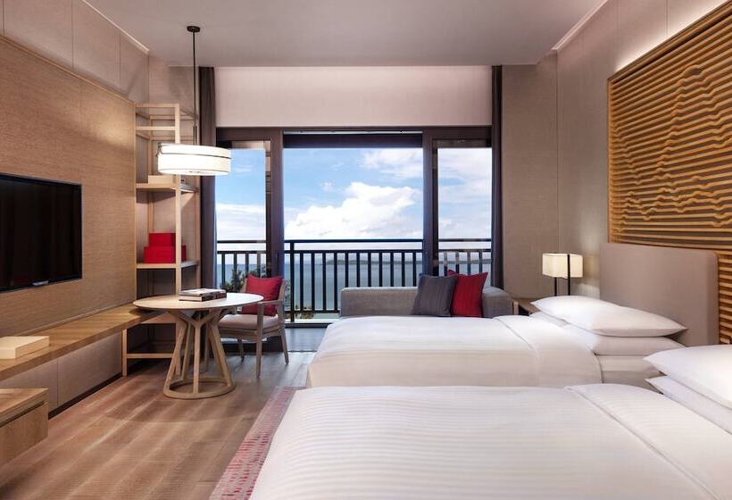 스탠다드 룸 더블 침대 2개, Shenzhen Marriott Hotel Golden Bay