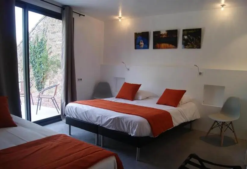 Standard-huone Terassi, Contact Hôtel Le Minervois Hôtel & Restaurant Au Nord De Carcassonne