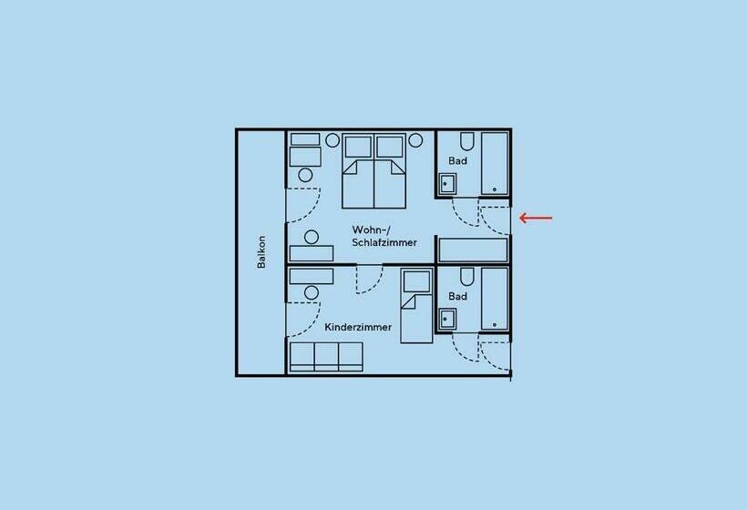 Апартаменты 2 Спальни, Kinderhotel Stegerhof