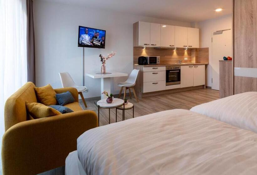 디럭스 스튜디오, Gleuel Inn   Digital Hotel & Serviced Apartments & Boardinghouse Mit Voll Ausgestatteten Küchen
