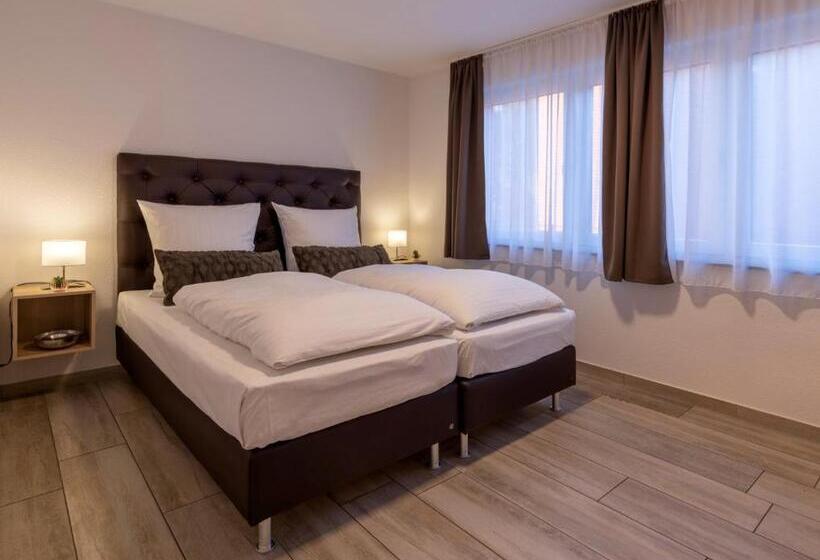 침실 2개 스위트, Gleuel Inn   Digital Hotel & Serviced Apartments & Boardinghouse Mit Voll Ausgestatteten Küchen