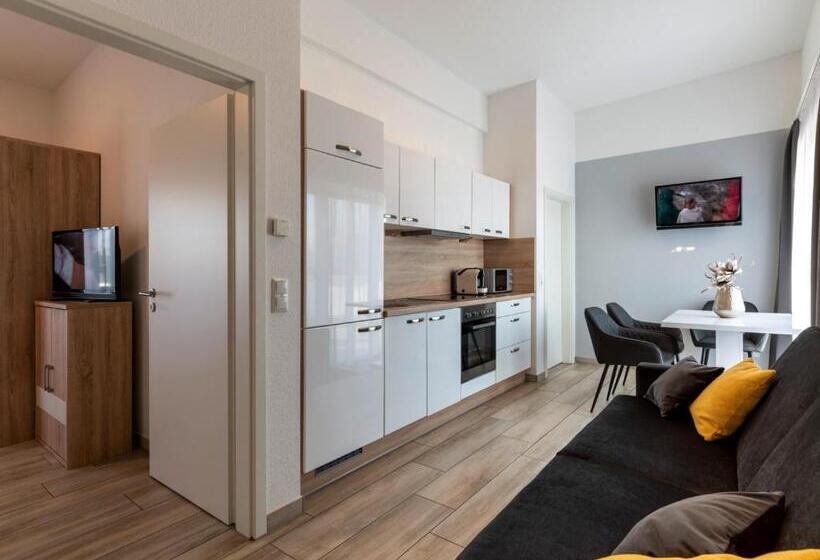 주니어 스위트, Gleuel Inn   Digital Hotel & Serviced Apartments & Boardinghouse Mit Voll Ausgestatteten Küchen