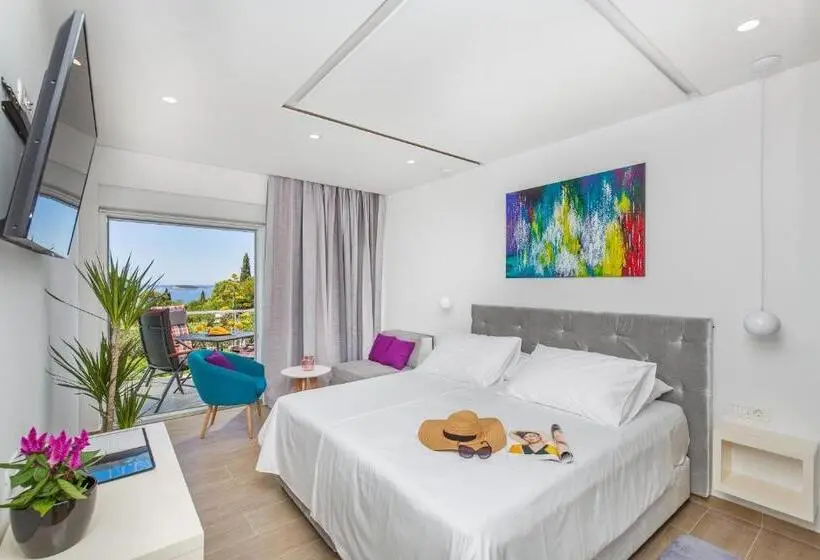 اتاق استاندارد با بالکن و چشم‌انداز دریا, Boutique Flamingo B&b
