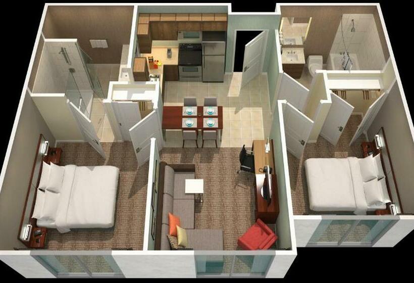 جناح غرفتين نوم, Residence Inn By Marriott Redwood City San Carlos