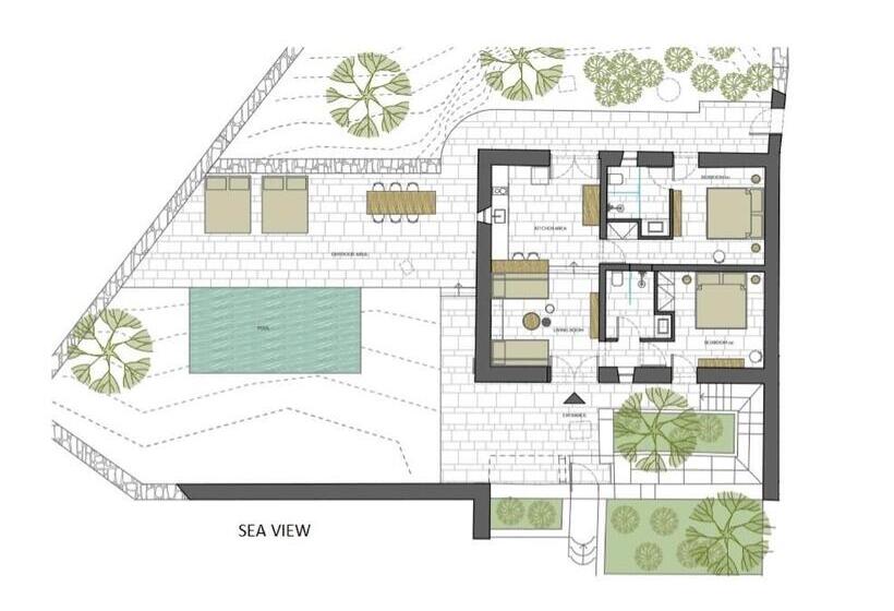 デラックスビラの１ベッドルーム, Dreambox Mykonos Suites