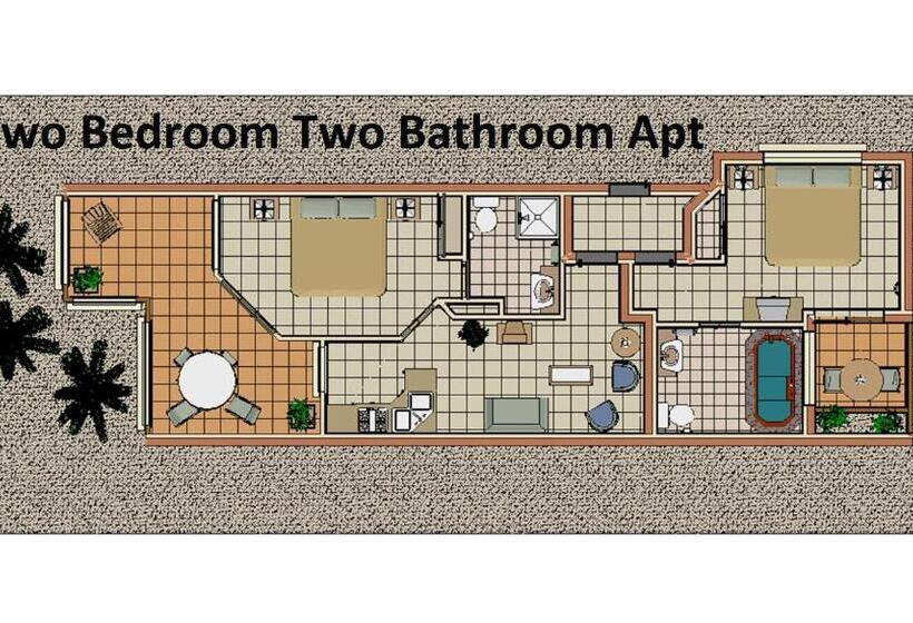 ２ベッドルームアパートメント, The Newport On Macrossan   Adults Only