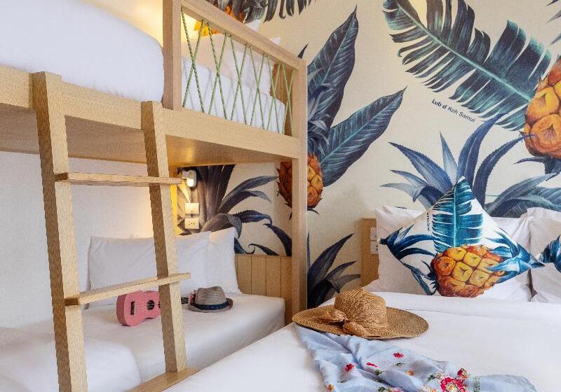 패밀리 룸, Lub D Koh Samui Chaweng Beach Beachfront & Vibrant Social Vibe