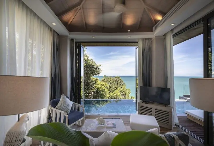 オーシャンビューの１ベッドルームビラ, Cape Fahn Hotel Samui