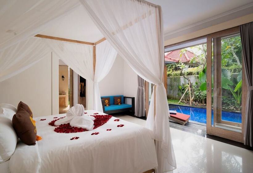 빌라 1 베드룸 - 수영장, Freddies Villas Ubud Bali