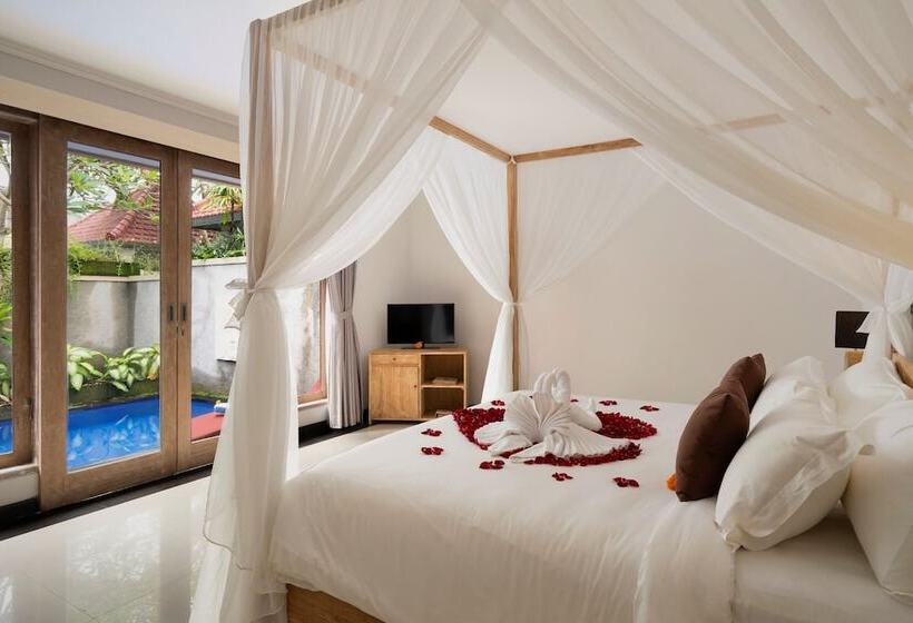 וילה עם חדר שינה אחד ובריכת שחיה, Freddies Villas Ubud Bali