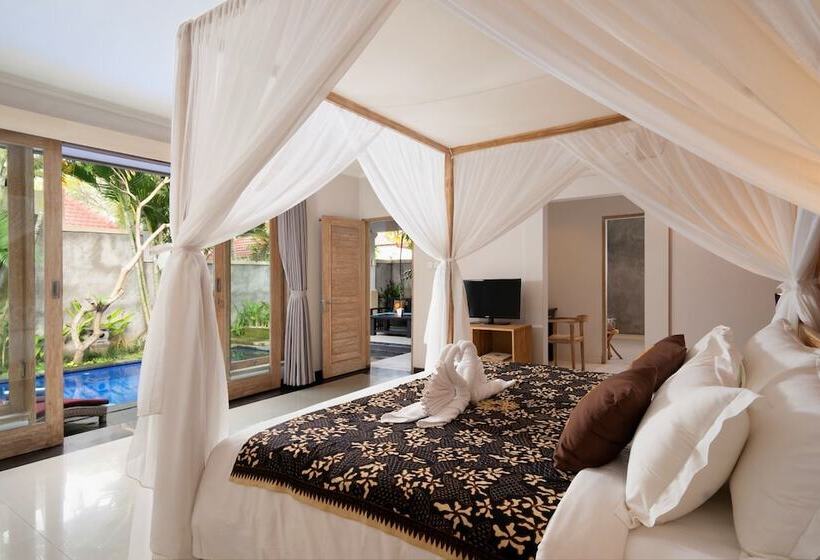 וילה עם חדר שינה אחד ובריכת שחיה, Freddies Villas Ubud Bali