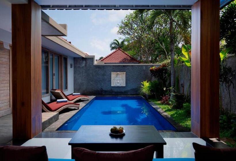 וילה עם חדר שינה אחד ובריכת שחיה, Freddies Villas Ubud Bali