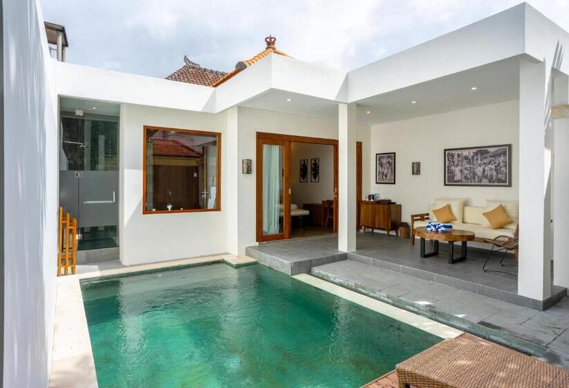 침실 1개 디럭스 빌라, Freddies Villas Ubud Bali