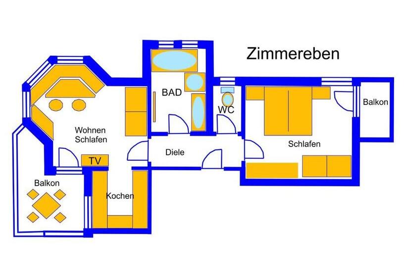 침실 1개 아파트, Vronis Waldhaus Adults Only