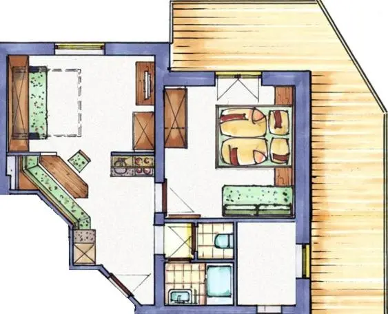 バルコニー付き１ベッドルームアパートメント, Gästehaus Gratz   Inklusive Eintritt In Die Alpentherme