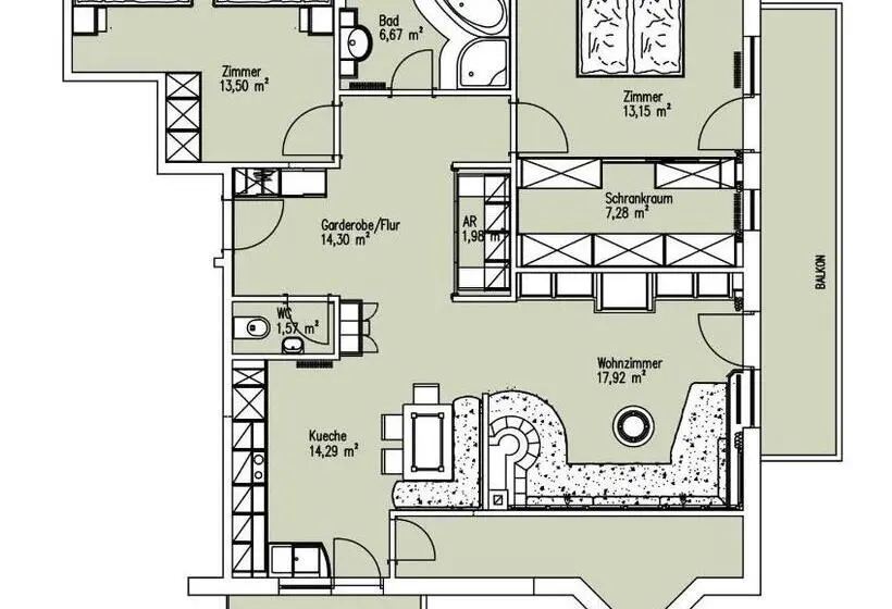 Appartamento 1 Camera da Letto, Heiners