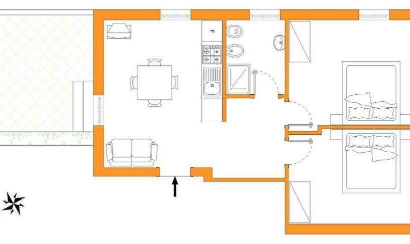침실 2개 아파트, Agriturismo Il Vecchio Mandorlo