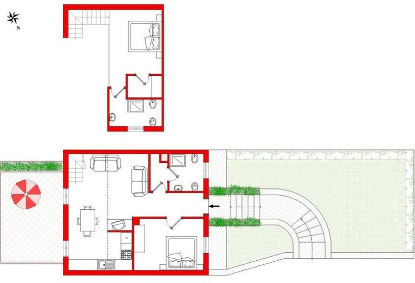 침실 2개 수피리어 아파트, Agriturismo Il Vecchio Mandorlo