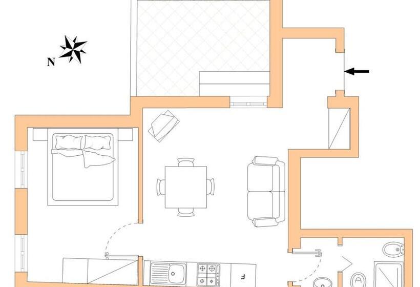 침실 1개 아파트, Agriturismo Il Vecchio Mandorlo