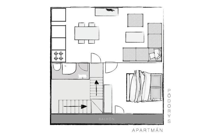 带1个卧室的公寓, Penzion V Strani