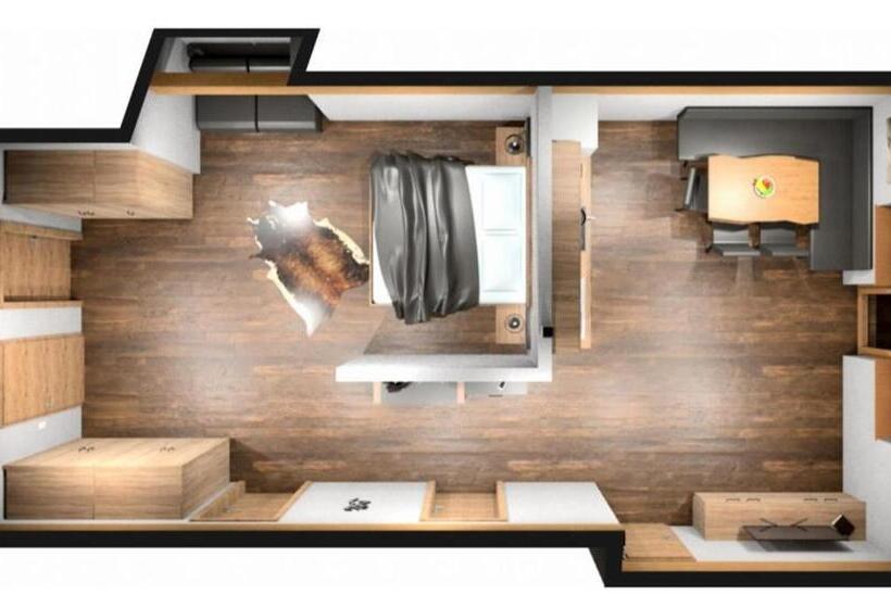 شقة غرفة واحدة, Alpenfrieden