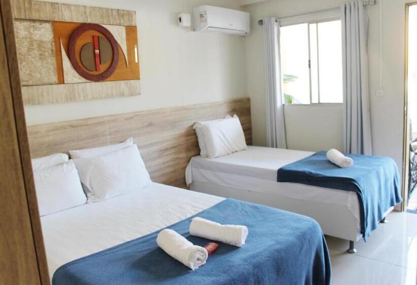 اتاق استاندارد سه تخته با چشمانداز استخر, Pousada Das Palmeiras