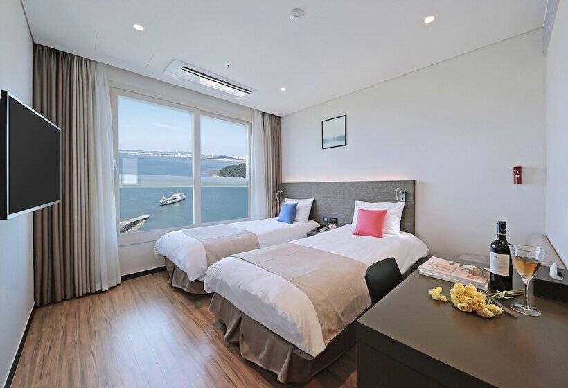 اتاق لوکس با چشم‌انداز دریا, Airsky Hotel Incheon