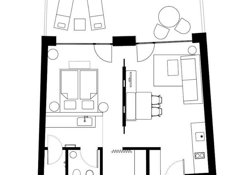 דירת חדר עם טרסה, Villaverde Apart