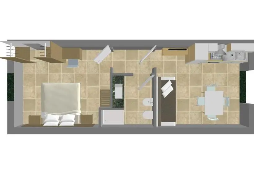 １ベッドルームアパートメント, Golden Apartments