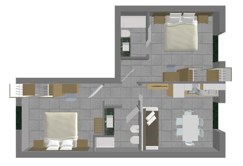带2个卧室的公寓, Golden Apartments