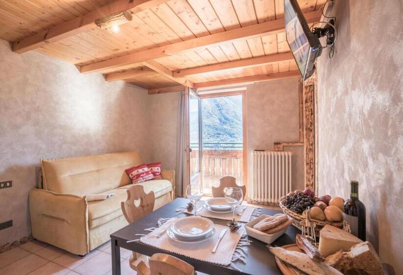 דירה בת חדר שינה 1 עם מרפסת, Residence Fior D'alpe