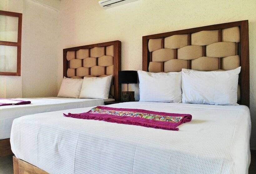 带2个双人床的标准工作室, Kinta Kan Hotel Boutique Cozumel