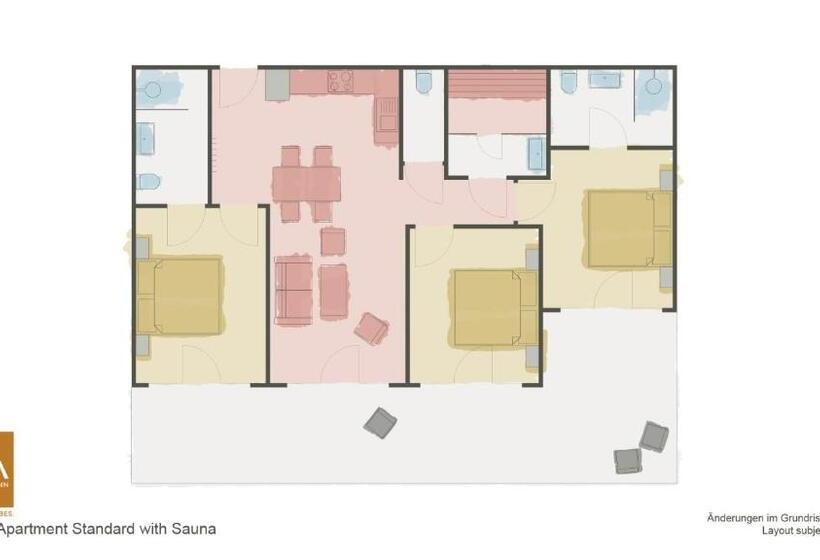 Апартаменты Superior 3 Спальни, Vaya Fieberbrunn