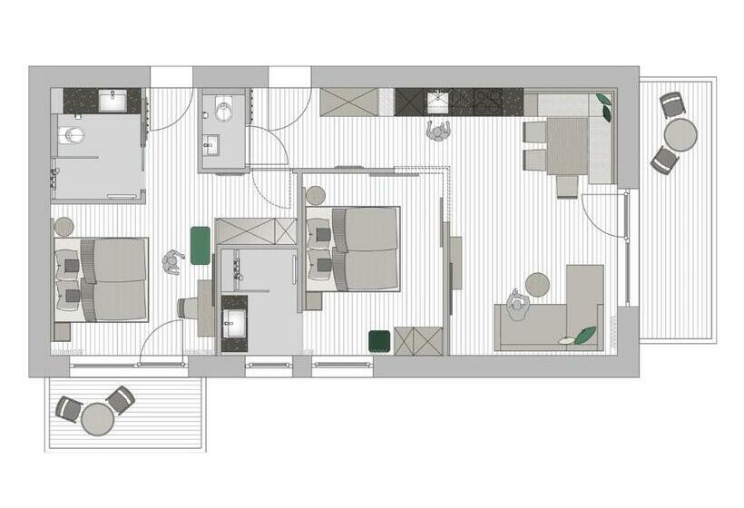 דירת שני חדרים, Aparthotel Ursprung