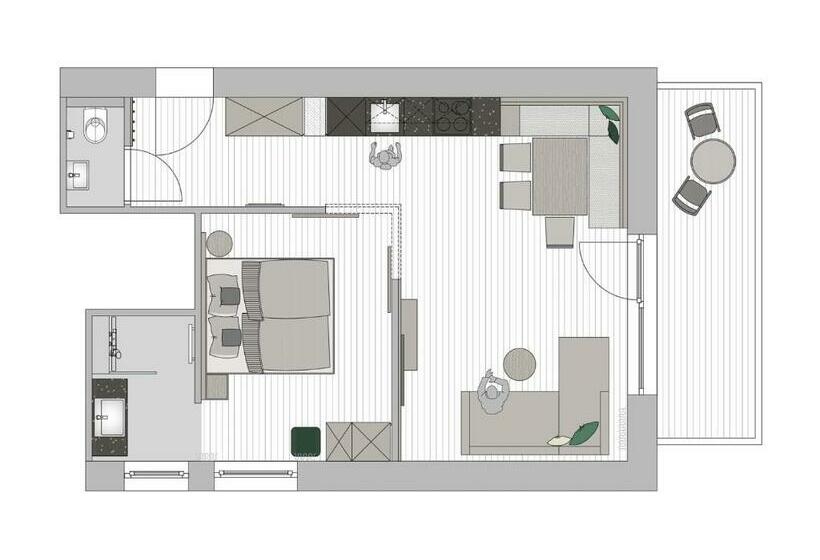 דירת חדר, Aparthotel Ursprung