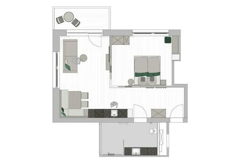 Huoneisto 1 Makuuhuone, Aparthotel Ursprung