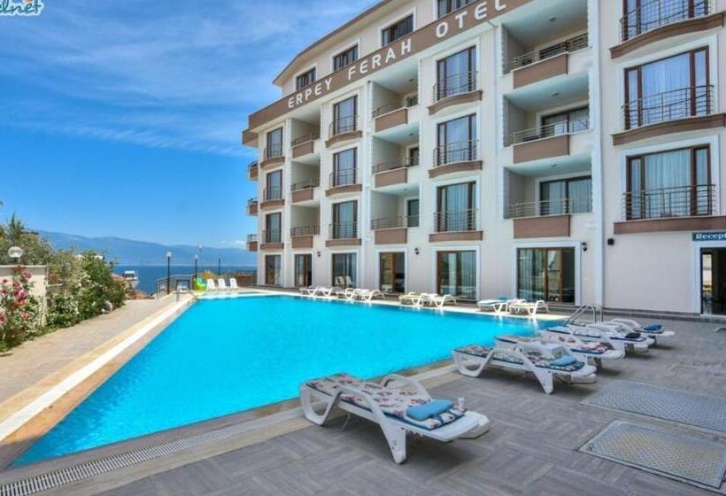 اتاق خانوادگی با چشمانداز دریا, Erpey Ferah Apart Otel