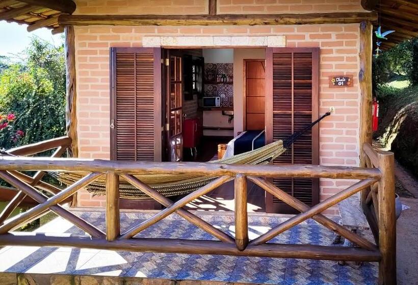 Mökki 1 Makuuhuone, Pousada Chales Rancho Caipira