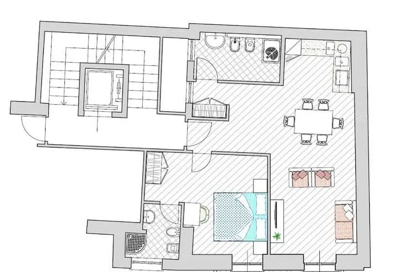 １ベッドルームアパートメント, Residenza Alba