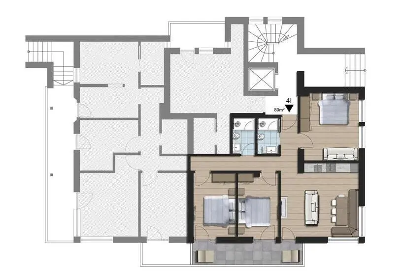 １ベッドルームのデラックスアパートメント, Residence Magdalena