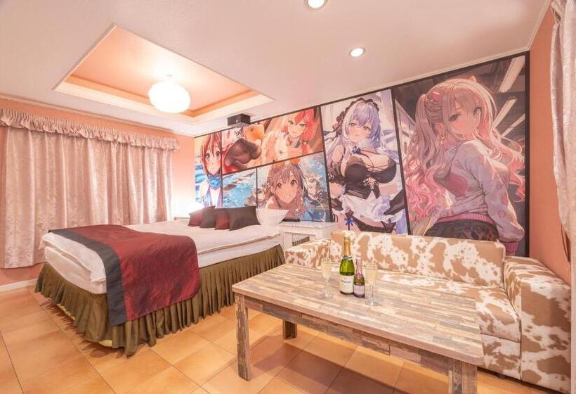 キングサイズベッドのデラックスルーム, ホテル ムービームービー 岐阜