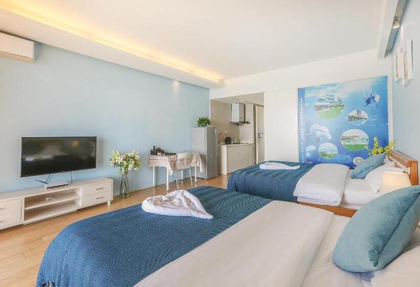 غرفة ديلوكس مطلّة علي البحر, Huizhou Huayangnian Seaview Guesthouse