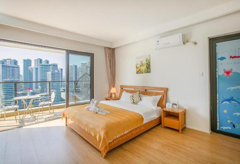 스탠다드 룸 킹사이즈 침대, Huizhou Huayangnian Seaview Guesthouse