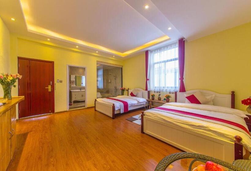 Номер Стандарт 2 Двуспальные Кровати, Mengyuanju Boutique Inn