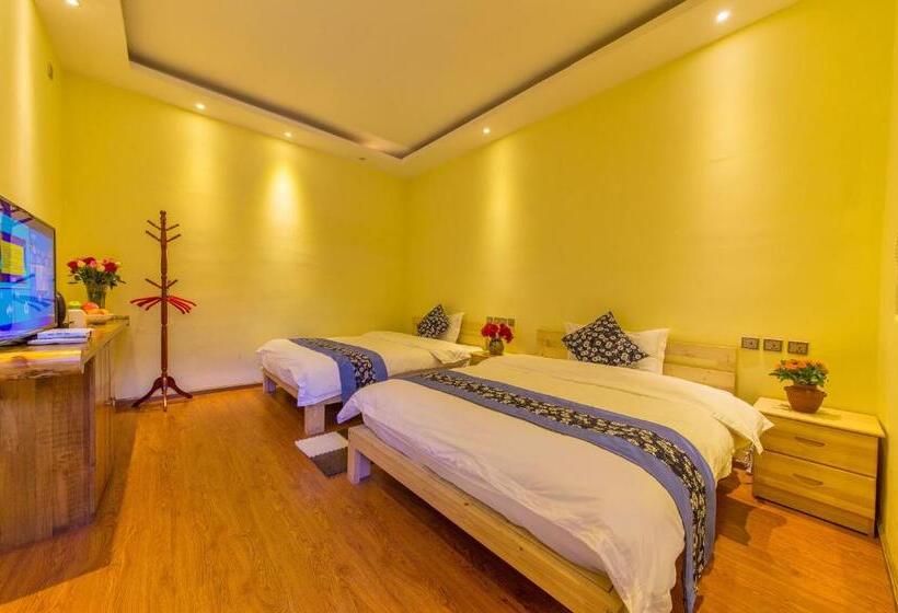 Номер Стандарт 2 Двуспальные Кровати, Mengyuanju Boutique Inn