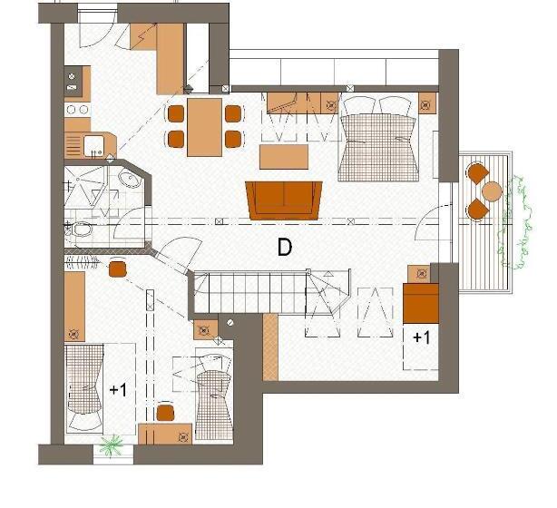 1 Szobás Ház, Chalet Hřebenka