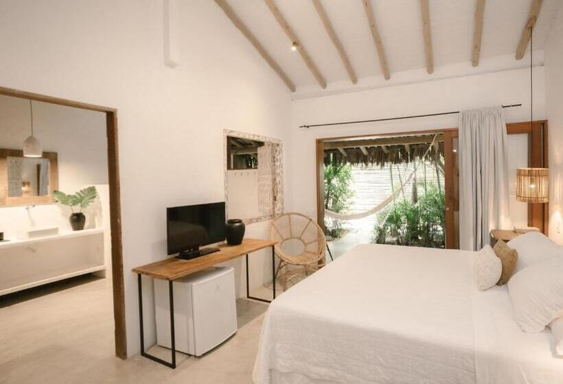 带大床的高级房间, Pousada Seis E Meia