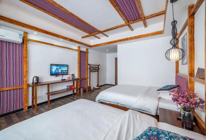 2ダブルベッドのスタンダードルーム, Zhangjiajie Highlights Guesthouse