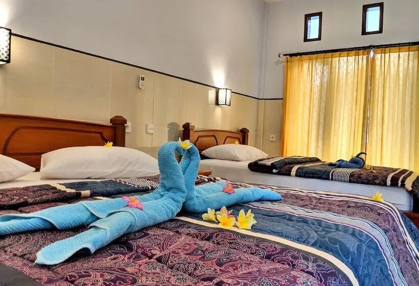 プールビューのデラックストリプルルーム, Serangan Inn Mimba